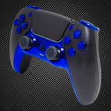 Black and Chrome Blue Themed PS5 Custom Dualsense Controller