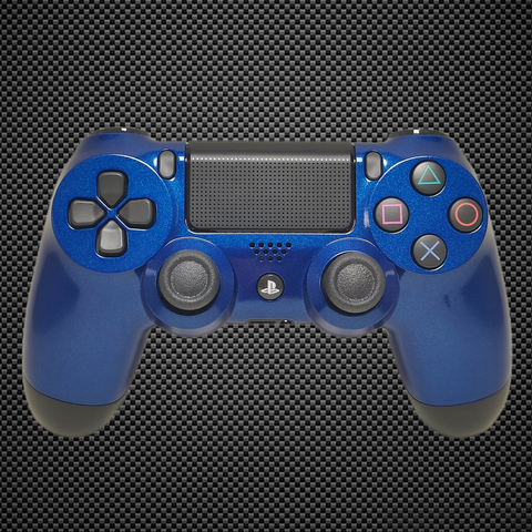 Metallic Blue Themed Official PS4 Controller V2 Custom