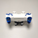 Arctic White Themed w/ Chrome Blue Buttons Official PS4 Controller V2 Custom