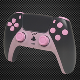 Black and Pink Themed PS5 Custom Dualsense Controller