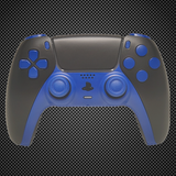 Black and Dark Blue Themed PS5 Custom Dualsense Controller