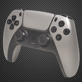 Metallic Silver Themed PS5 Custom Dualsense Controller