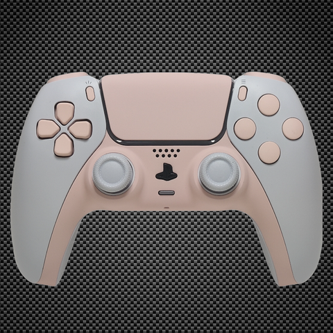 Arctic White Baby Pink PS5 Custom Dualsense Controller