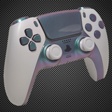 Arctic White Chameleon Green PS5 Custom Dualsense Controller