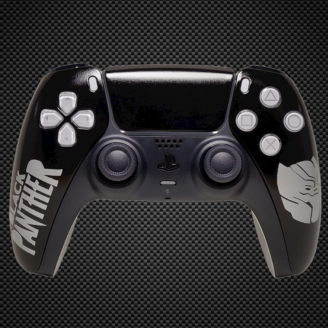 Black Panther Themed PS5 Custom Dualsense Controller