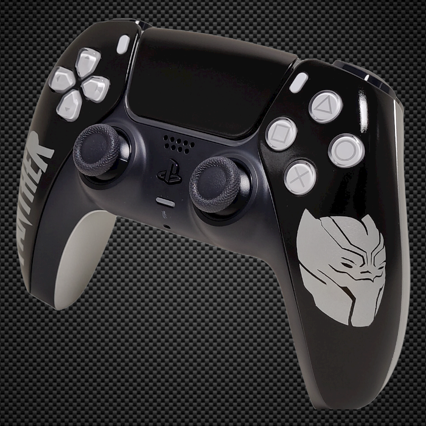 Black Panther Themed PS5 Custom Dualsense Controller – Primzstar Modz