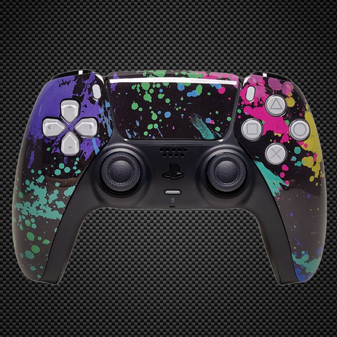 Paint Splatter Themed PS5 Custom Dualsense Controller