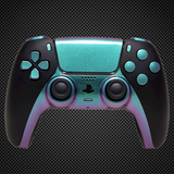 Black Chameleon Green Themed PS5 Custom Dualsense Controller