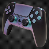 Black Chameleon Green Themed PS5 Custom Dualsense Controller
