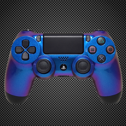 Chameleon Blue & Purple Themed Official PS4 Controller V2 Custom