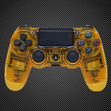 Crystal Transparent/Clear Yellow Themed Official PS4 Controller V2 Custom