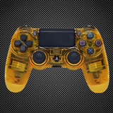 Official PS4 Controller V2 Custom Crystal Transparent/Clear Yellow Themed