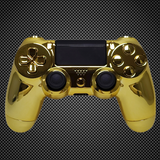 Official PS4 Controller V2 Custom Full Chrome Gold Themed