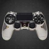 Official PS4 Controller V2 Custom Full Chrome Silver Themed