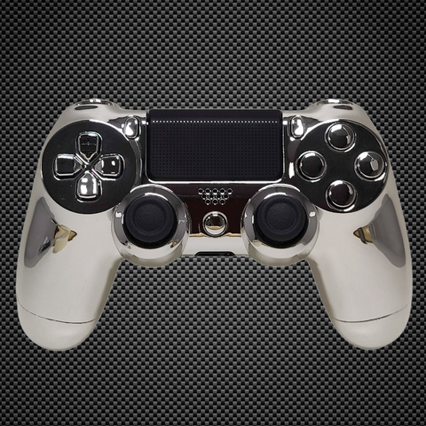 Chrome Silver Themed Official PS4 Controller V2 Custom