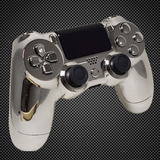 Official PS4 Controller V2 Custom Full Chrome Silver Themed