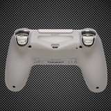 Arctic White Themed w/ Chrome Silver Buttons Official PS4 Controller V2 Custom