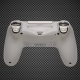 Official PS4 Controller V2 Custom Arctic White Themed w/ Chrome Silver Buttons