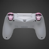 Arctic White Themed w/ Chrome Pink Buttons Official PS4 Controller V2 Custom