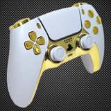 Arctic White Chrome Gold PS5 Custom Dualsense Controller
